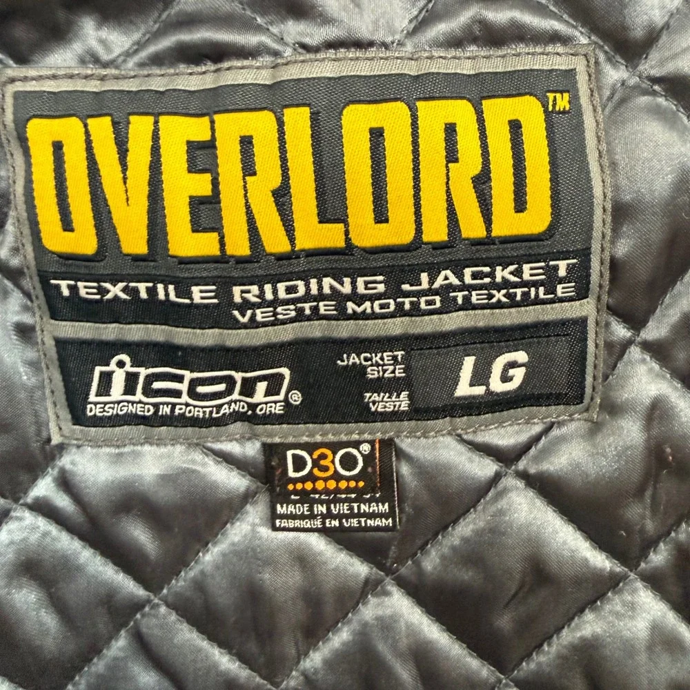 Icon Overlord 2 Motorcycle Armored Jacket Riding Red Black White Biker Men Large